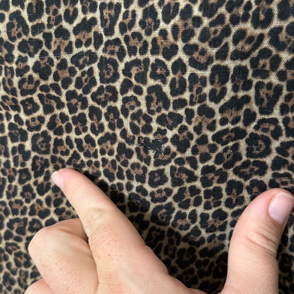 YSL Saint Laurent Wool Leopard Long Sleeve Dress, - Picture 7 of 10